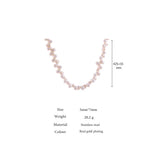Stainless Steel Freshwater Pearl Chain Necklace Jewelry Gift
