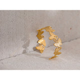 Golden Butterfly Open Charm Bracelet for Women