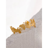 Golden Butterfly Open Charm Bracelet for Women