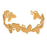 Golden Butterfly Open Charm Bracelet for Women