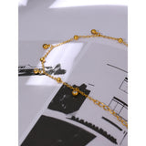 Women's Stainless Steel CZ Bracelet Delicate Cubic Zirconia Charm