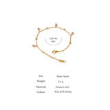 Women's Stainless Steel CZ Bracelet Delicate Cubic Zirconia Charm