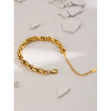 Stainless Steel Chain Bracelet 18K PVD Plated Charm for Women Party Girls