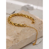 Stainless Steel Chain Bracelet 18K PVD Plated Charm for Women Party Girls