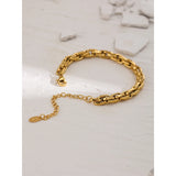 Stainless Steel Chain Bracelet 18K PVD Plated Charm for Women Party Girls