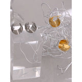 Stainless Steel Hoop Earrings Golden Metal Geometric Jewelry