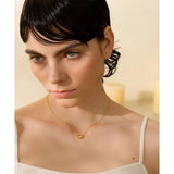 Heart CZ Pendant Necklace for Women Collar Golden Charm Jewelry Gift