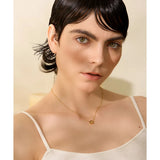 Heart CZ Pendant Necklace for Women Collar Golden Charm Jewelry Gift