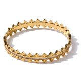 Geometric CZ Bangle 18k Stainless Steel Bracelet