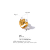 Golden Cast Ring with Shell Pearl for Women