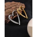 Minimalist Stainless Steel Heart Love Hoop Earrings