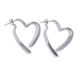 Minimalist Stainless Steel Heart Love Hoop Earrings