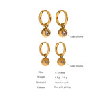 CZ Hoop Earrings Stainless Steel Huggie Jewelry for Women