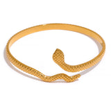 Snake 316 Stainless Steel Bangle Women Golden Wrist Jewelry