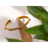Adjustable Cuff Bangle Bracelet 18K Pvd Plated Stainless Steel Women Jewelry