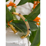Adjustable Cuff Bangle Bracelet 18K Pvd Plated Stainless Steel Women Jewelry