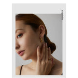 Stainless Steel Bead Stud Earrings for Women High 18K Metal Geometric Jewelry
