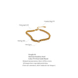 Stainless Steel Heart Charm Bracelet Bangle for Women