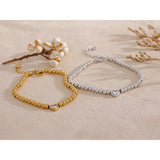 Stainless Steel Heart Charm Bracelet Bangle for Women