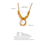 Square Pendant Pearl Necklace Silver Jewelry