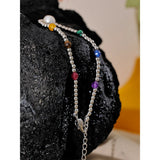 Stainless Steel Beads Bracelet Bangle Women Natural Stone Jewelry