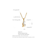 Butterfly Pendant Necklace with Natural Shell Inlay