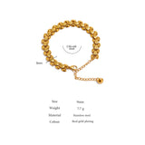 Stainless Steel Chain Bracelet Waterproof Metal Jewelry for Women