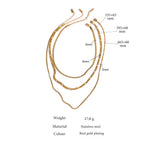 Stainless Steel Layered Necklace Set for Women