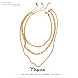 Stainless Steel Layered Necklace Set for Women