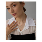 Delicate CZ Stainless Steel Chain Necklace 18K Plated Golden Collar Party Gift