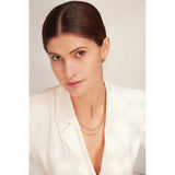 Stainless Steel Chain Necklace Double Layered Jewelry for Women