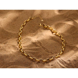Stainless Steel Chain Necklace Statement Texture Metal Collar Charm Jewelry