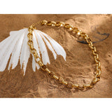 Stainless Steel Chain Necklace Statement Texture Metal Collar Charm Jewelry