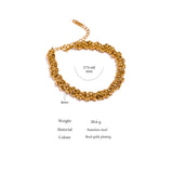 Stainless Steel Thick Chain Bangle Bracelet for Girls