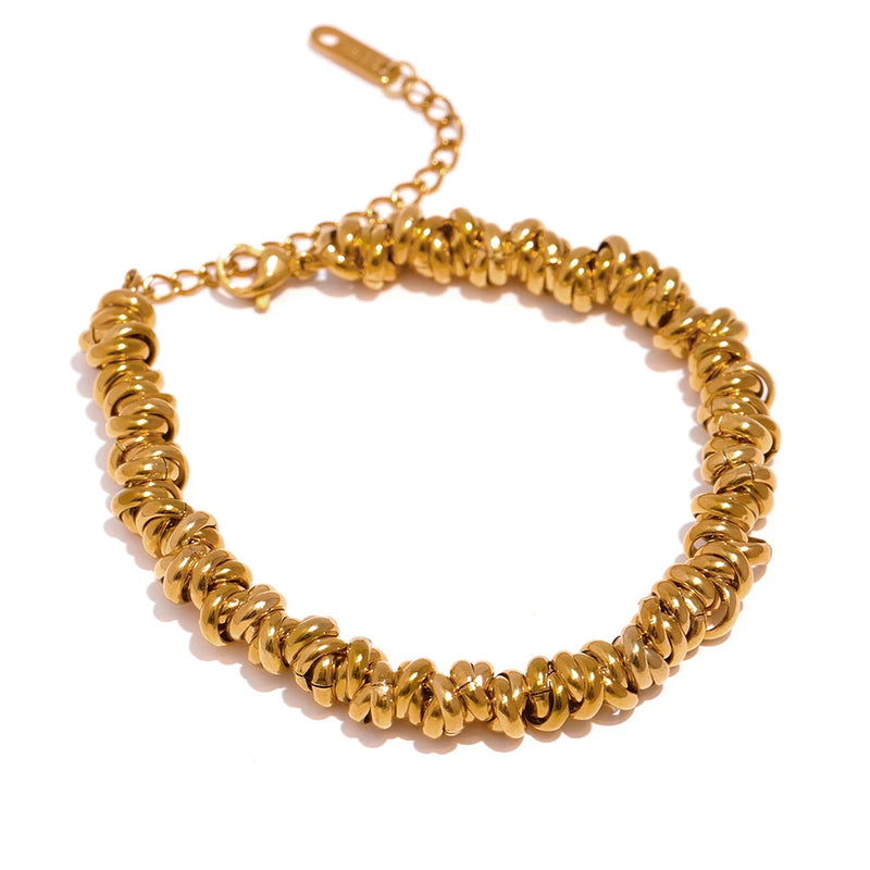 Stainless Steel Thick Chain Bangle Bracelet for Girls