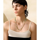 Stainless Steel Double Layer Braided Rope Necklace