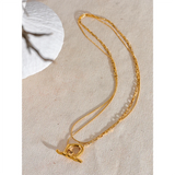 Double Layered Overlay Necklace Waterproof Chain Neck Jewelry