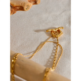 Double Layered Overlay Necklace Waterproof Chain Neck Jewelry