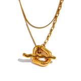 Double Layered Overlay Necklace Waterproof Chain Neck Jewelry