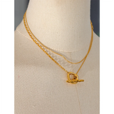 Double Layered Overlay Necklace Waterproof Chain Neck Jewelry