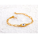Stainless Steel Eye Chain Link Bracelet Bangle Lobster Clasp Charm
