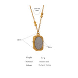 Stainless Steel Flowers Pendant Necklace 18K Chain