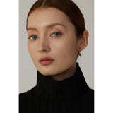 Geometric CZ Huggie Earrings High CZ Hoop Earring Women Jewelry