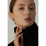 Geometric CZ Huggie Earrings High CZ Hoop Earring Women Jewelry