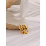 Geometric CZ Huggie Earrings High CZ Hoop Earring Women Jewelry