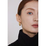 Golden Round Hoop Earrings Zircon Huggie Party Gift
