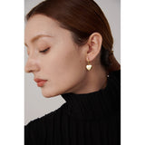 Metal Love Hoop Earrings for Women - Heart Huggie Earrings