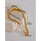 Stainless Steel Chain Polished Wrist Bracelet Bangle 18K PVD Plated