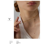 Stainless Steel CZ Chain Necklace for Women Wedding Gift