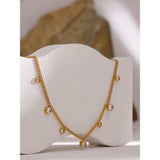 Stainless Steel CZ Chain Necklace for Women Wedding Gift